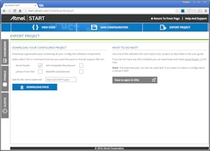 Exporting an embedded project to an embedded development tool