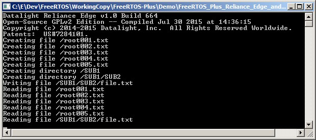 The output generated when the fail safe file system files and directories are created